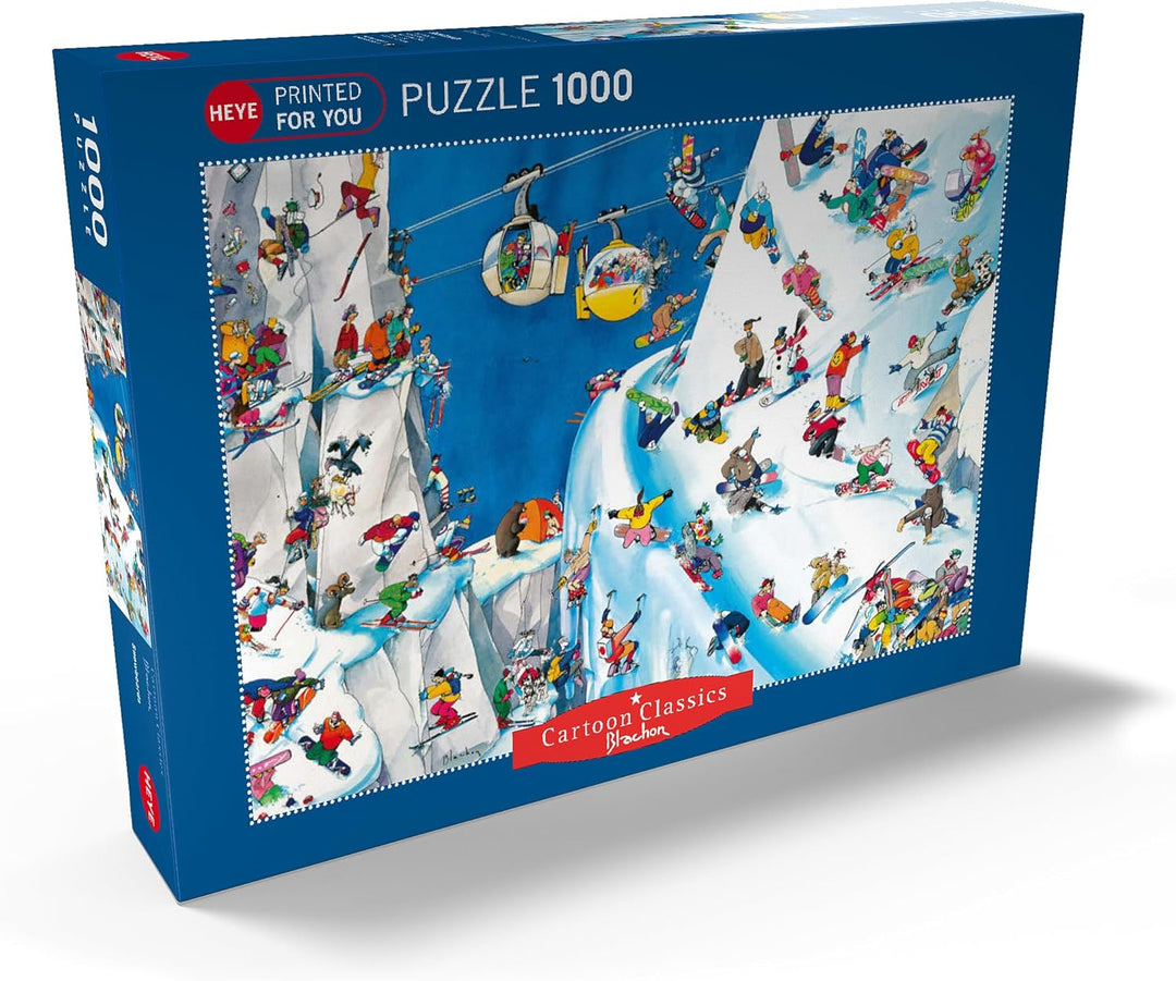Snowboards - Blachon - Cartoon Classics - Premium 1000 Teile Puzzle - MyPuzzle Sonderkollektion von