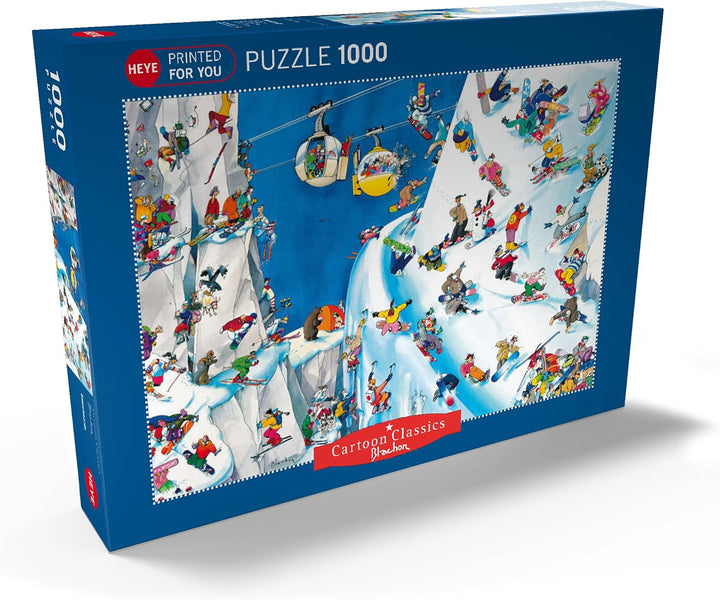 Snowboards - Blachon - Cartoon Classics - Premium 1000 Teile Puzzle - MyPuzzle Sonderkollektion von