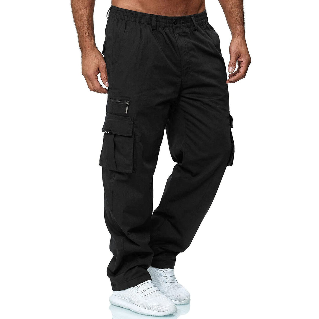 Herren-Cargohose, leicht, taktische Hose, Wandern, Jogger, klassische Passform, mehrere Taschen XXL