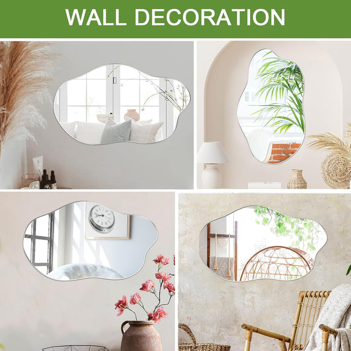 JMITHA Wandspiegel Asymmetrisch Spiegel Dekorative Wandspiegel Asymmetrischer Spiegel HD Glas Tischs