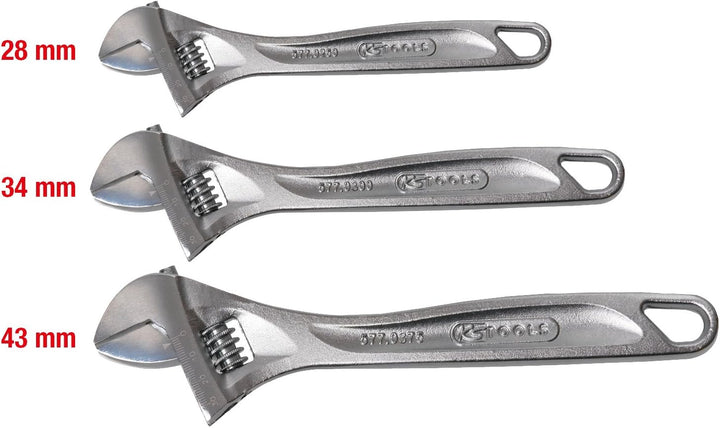 KS Tools 577.0399 CLASSIC Rollgabelschlüssel-Satz, verstellbar, 3-tlg.
