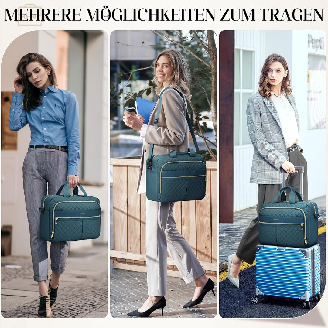 IGOLUMON Laptoptasche Damen 17 Zoll/15,6 Zoll Aktentasche Wasserdichte Laptop Notebook Tasche Arbeit