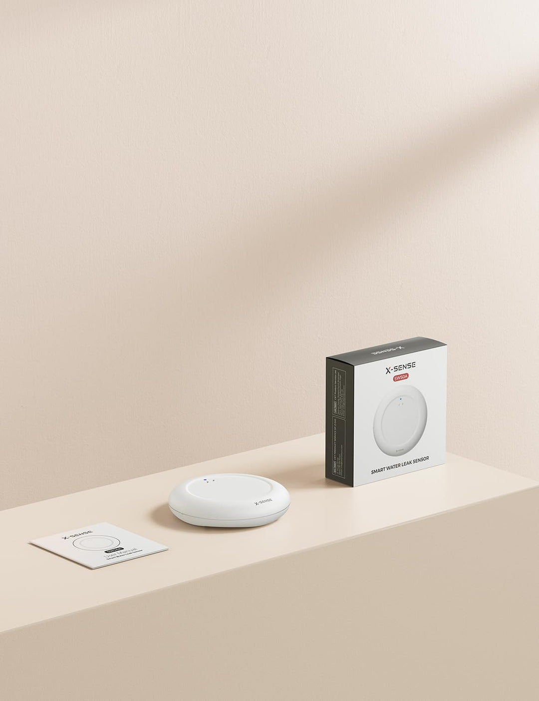 X-Sense Wassermelder WLAN, Smarter Wassermelder, mit App-Warnungen（nur 2.4Ghz）, wasserdicht nach IP6