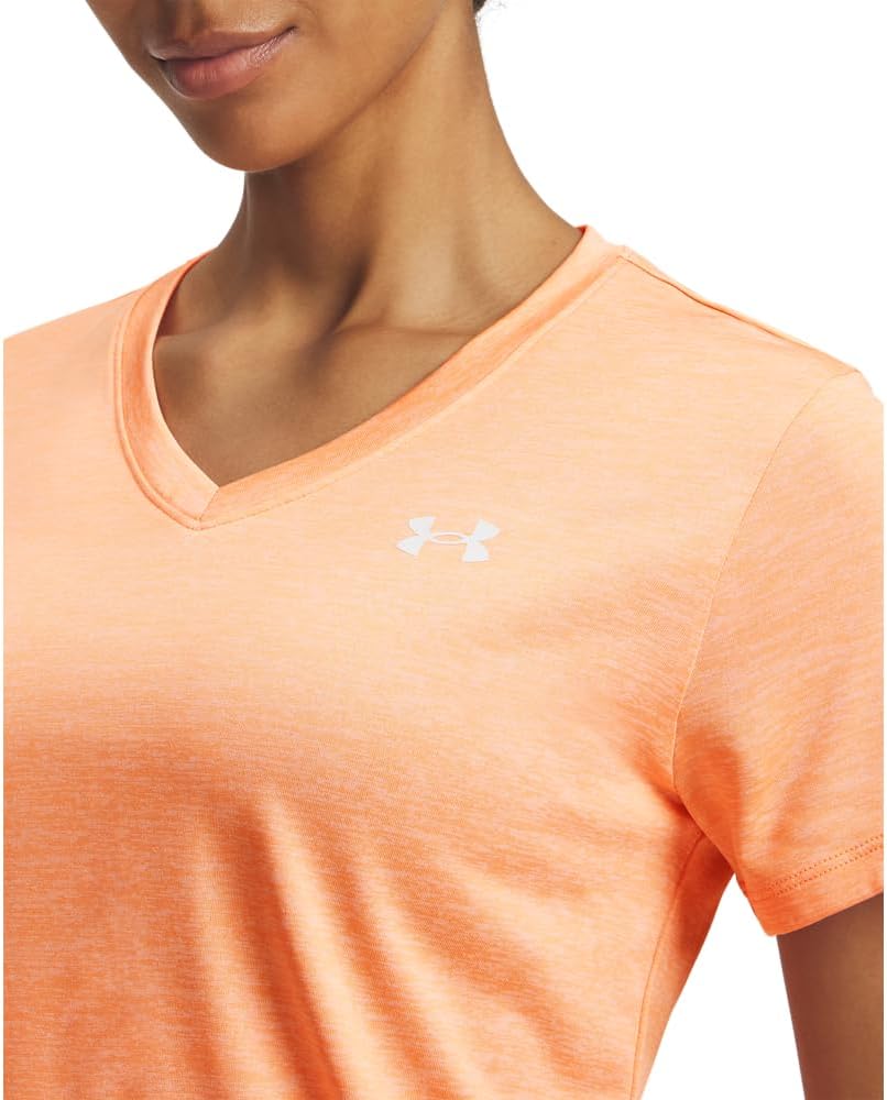Under Armour Damen Fitness T-Shirt und Tank Tech 1/2 Zip S Orange Bloc, S Orange Bloc
