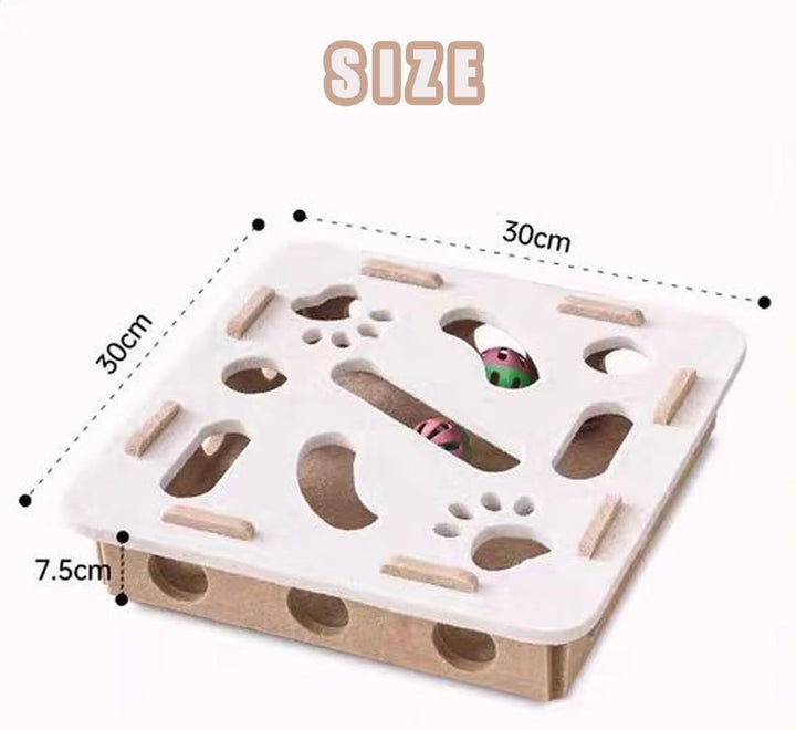 Katze interaktive Puzzle Spielzeug, Filz Labyrinth Katzenspielzeug Selbstbeschäftigung Ball mit Gloc