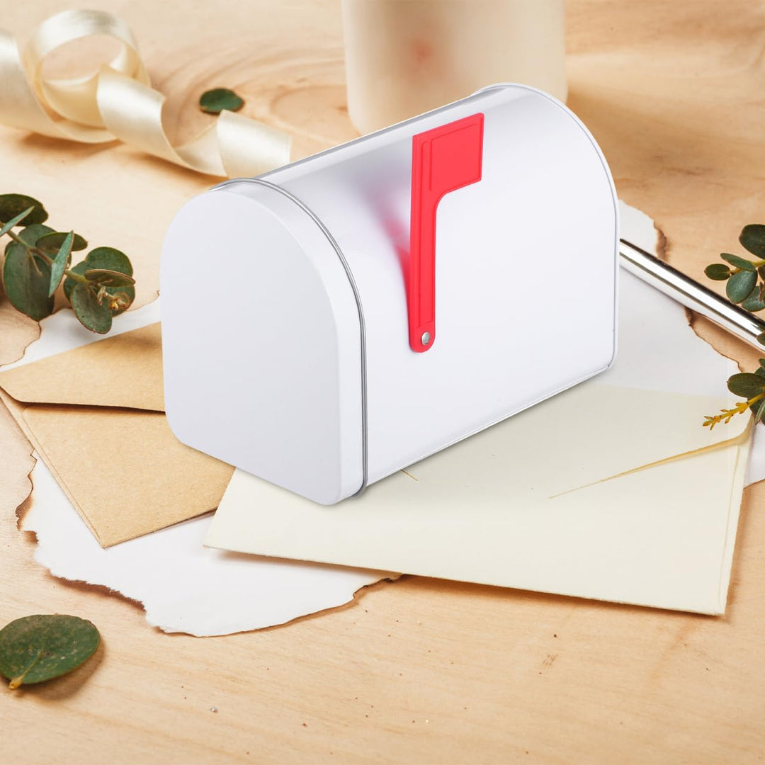 Gadpiparty Zinnplattenspeicherbox für DIY Weihnachtsbriefkasten mit Signalflaggen Dekorative Aufbewa