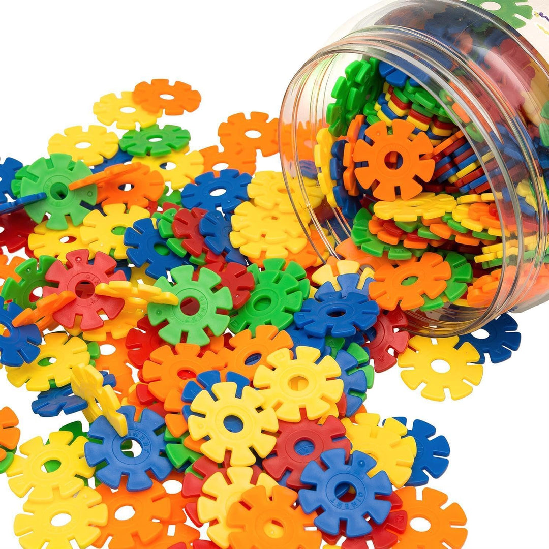 Smart-Planet 650 Steckblumen in Dose - grosses Set Schneeflocken zum Stecken 3,3 cm - Kinder Spielze