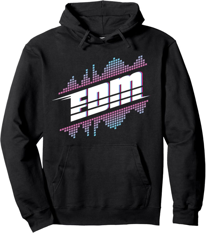I Love EDM für Partys und Festival Elektro Tanz Musik Pullover Hoodie