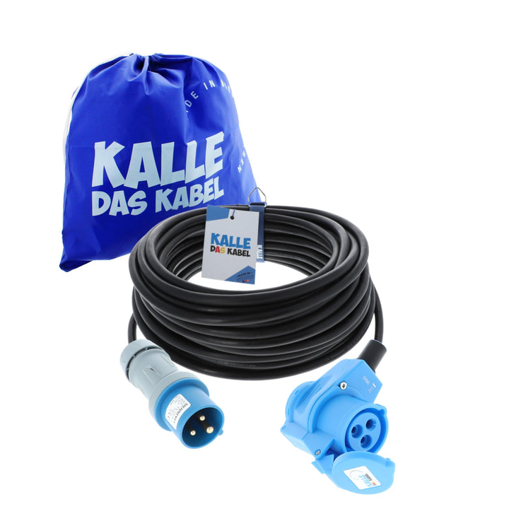 CEE-Verlängerungskabel mit Winkelkupplung H07RN-F 3G 1,5 mm² 25 m von KALLE DAS KABEL, 25 m