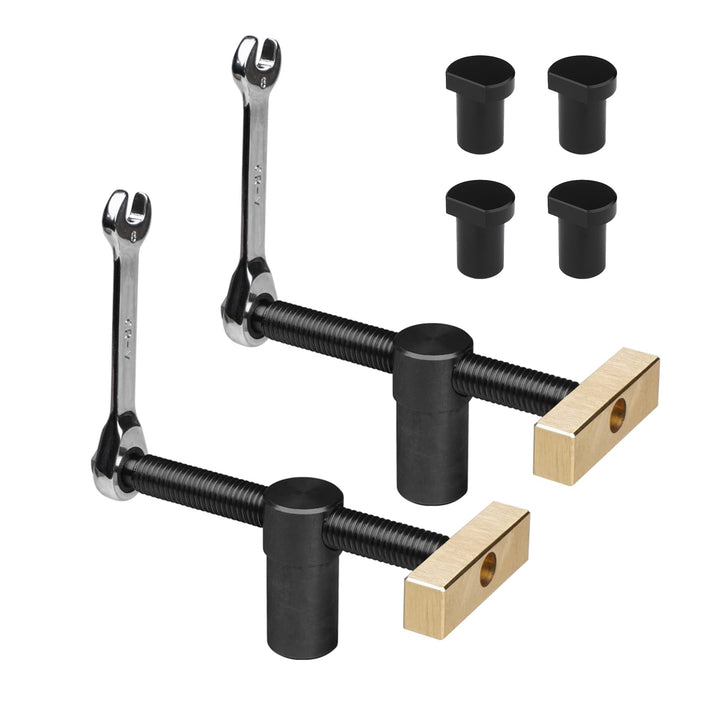 2 Stück Tisch-Werkbank-Klemmen mit 4 Bank-Hunden für 20 mm Loch, DIY-Positionierung, Holzbearbeitung