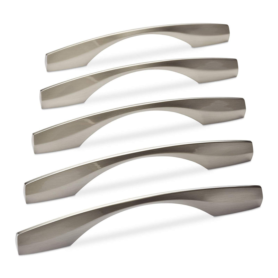 10 Stück Möbelgriffe SW53 BA 128 mm / 160 mm Edelstahloptik Schrankgriffe Schubladengriffe Türgriffe