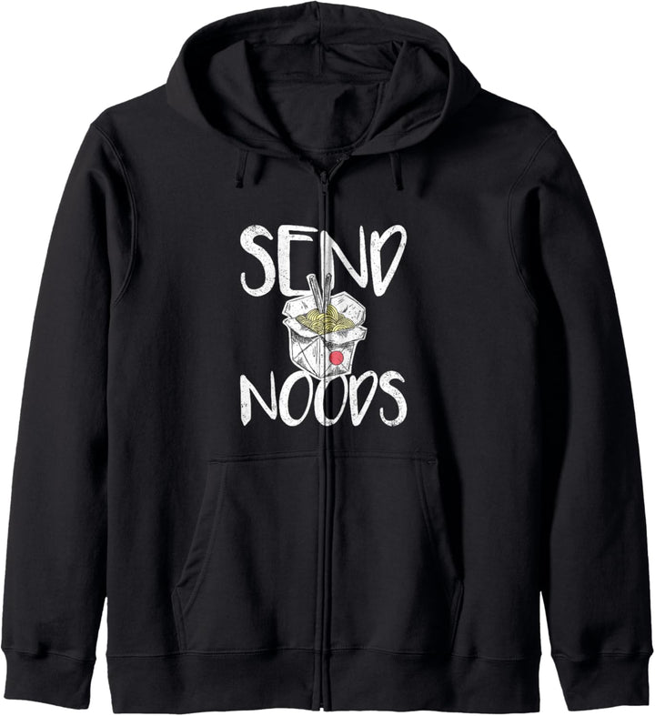 Send Noods Funny Innuendo Ramen Nudel Chinesisches Essen Kapuzenjacke