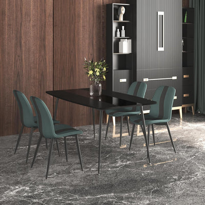 Mondeer Esszimmerstühle 4er Set, Küchenstuhl mit Metallbeinen Scandinavian Modernes Polsterstuhl für