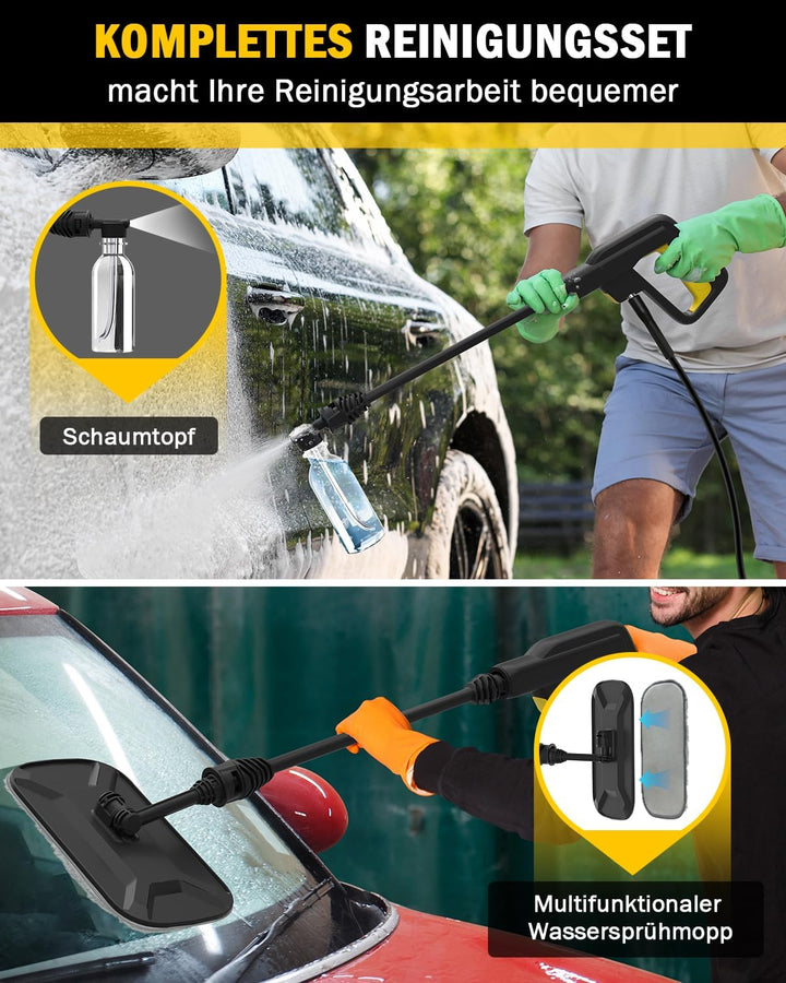 Hochdruckreiniger mit 5-in-1Düse,Pressure Washer Druck Max100 bar,480 L/h Fördermenge, 5m Hochdrucks