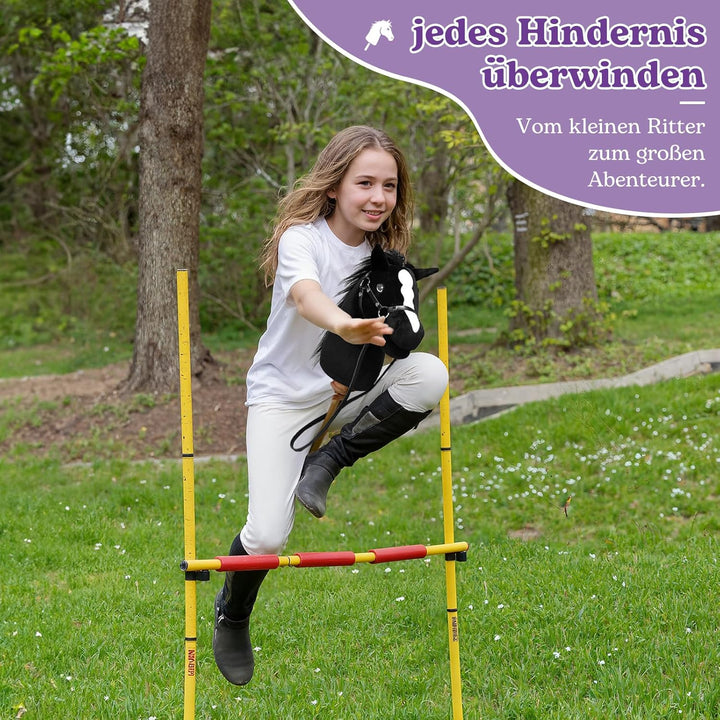 Bludrfnly Hobby Horse - Steckenpferd für Kinder mit Zaumzeug, Abnehmbarer Stab, Stockpferd für Hobby
