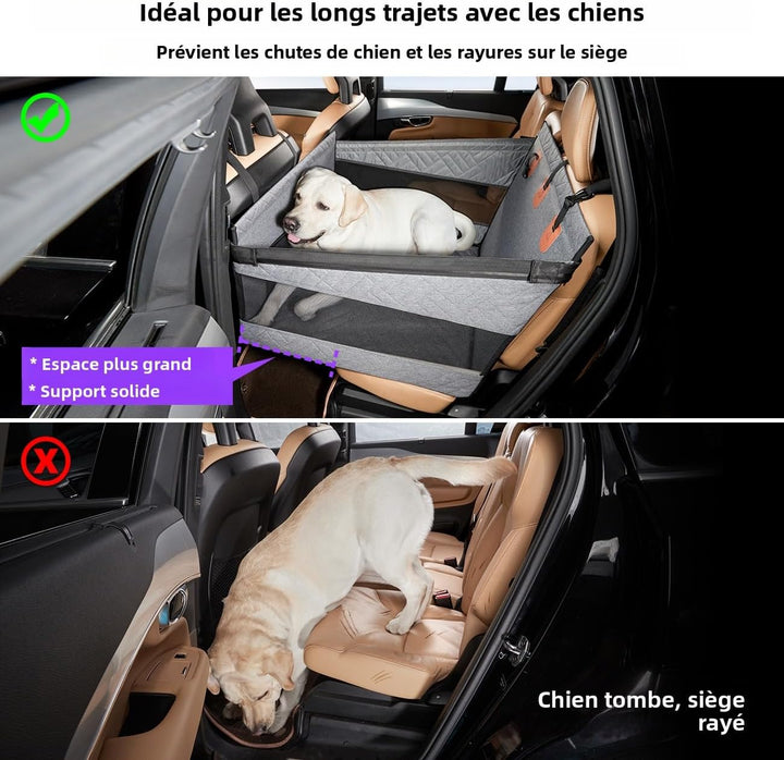 Hundesitz für Grosshunde bis 25kg – Sicherer Autositzbezug für Rücksitz, Robuster Hunde-Boostersitz