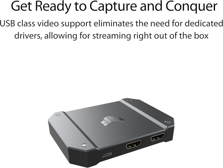 ASUS TUF Gaming Capture Box (CU4K30) Streaming Box (bis zu 4K, bis zu 240Hz, 2x 3,5mm-Anschluss, kom