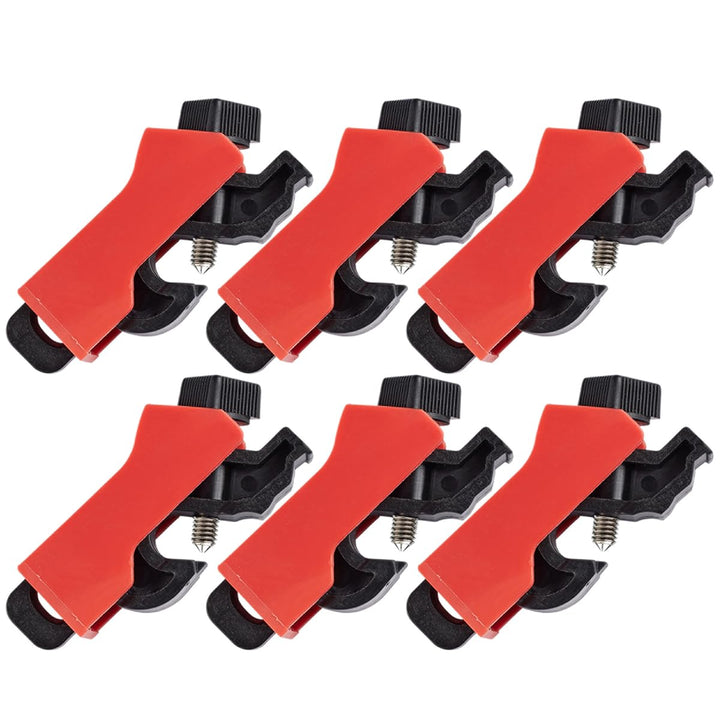 Universelles Miniatur-Leistungsschalter-Verriegelungs/Verriegelungssystem, Rot, 6er-Pack