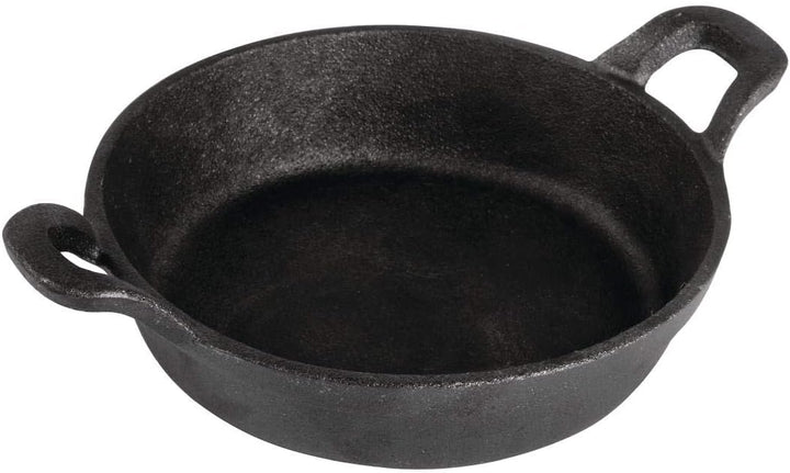 Olympia Runde Gusseisen-Ohrform, 760 ml/Grösse: 18 (Durchmesser) cm, glänzend schwarz, Induktionskom
