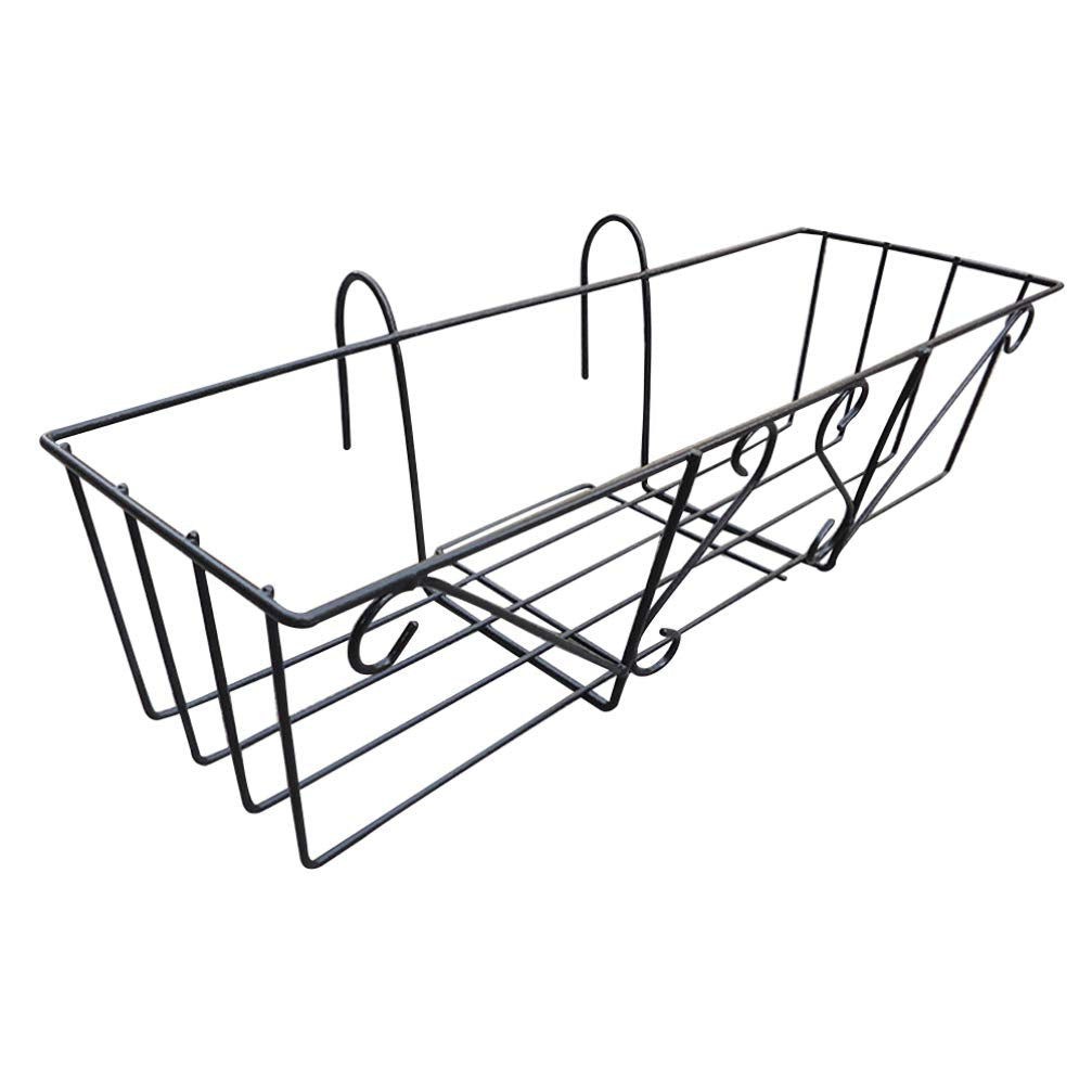 1 Pc Hängen Korb Balkon Geländer Pflanzer Container Geländer Regal Blumentopf Halterung Metall Blume