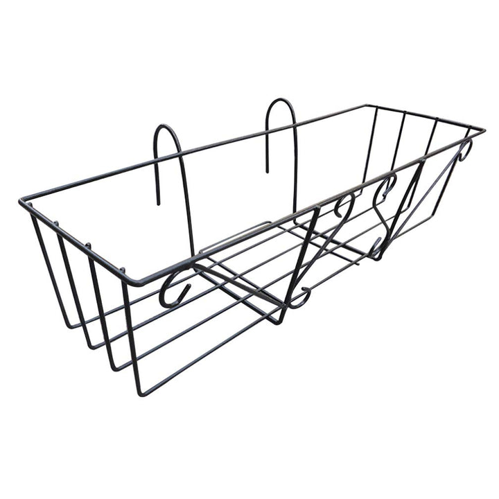 1 Pc Hängen Korb Balkon Geländer Pflanzer Container Geländer Regal Blumentopf Halterung Metall Blume