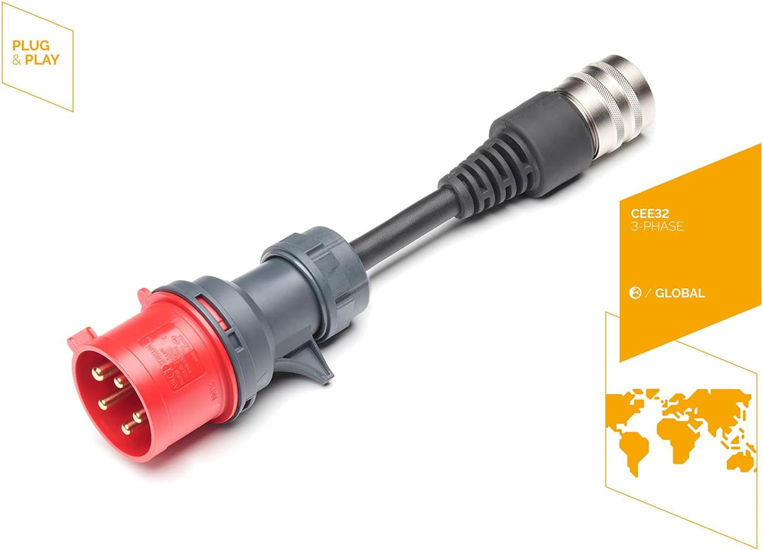 Juice Connector, CEE32 Rot Ladekabel Elektroauto Elektrofahrzeuge Adapter, Adapter Ladelösung mit Au