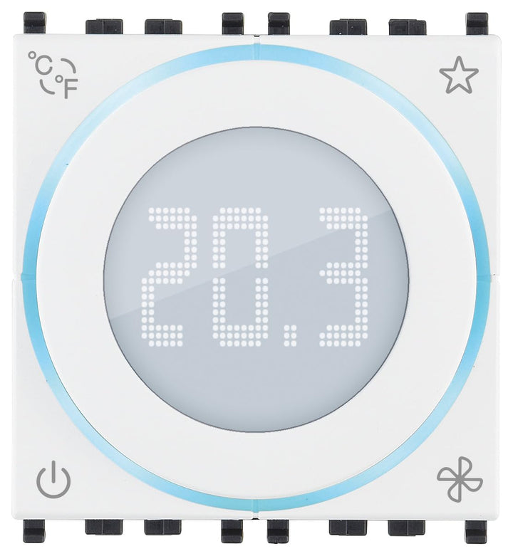 Vimar 02974.B IoT Thermostat mit Rollen, kompatibel mit Alexa, Google Home und IFTTT, einstellbare H