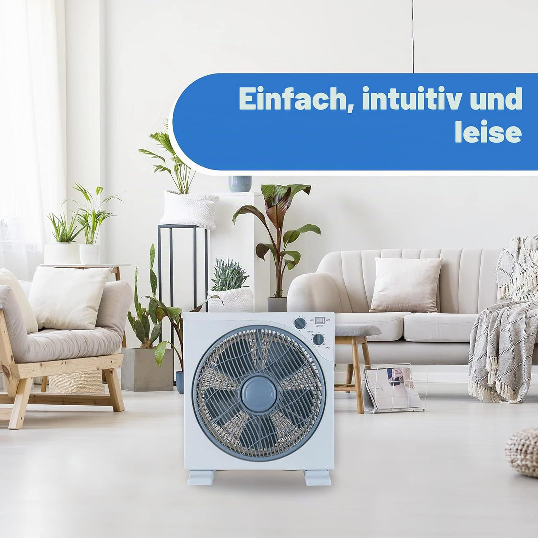 ARDES - Tragbarer quadratischer Tisch- oder Bodenventilator mit 5 Flügeln und 3 Intensitätsstufen, 3