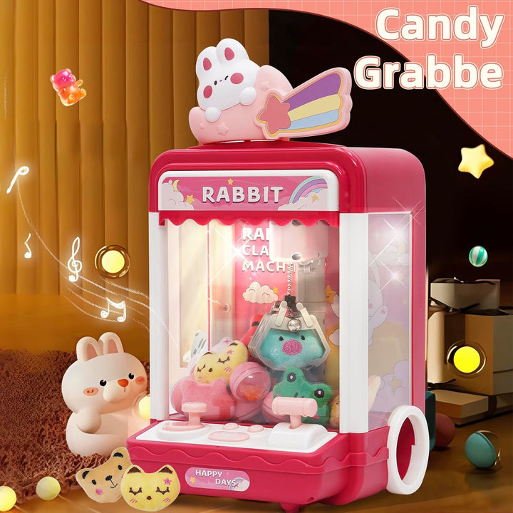 Arkyomi Mini Greifmaschine Candy Doll Gachapon Grabber Süssigkeiten Greifautomat mit Münzschiebe und