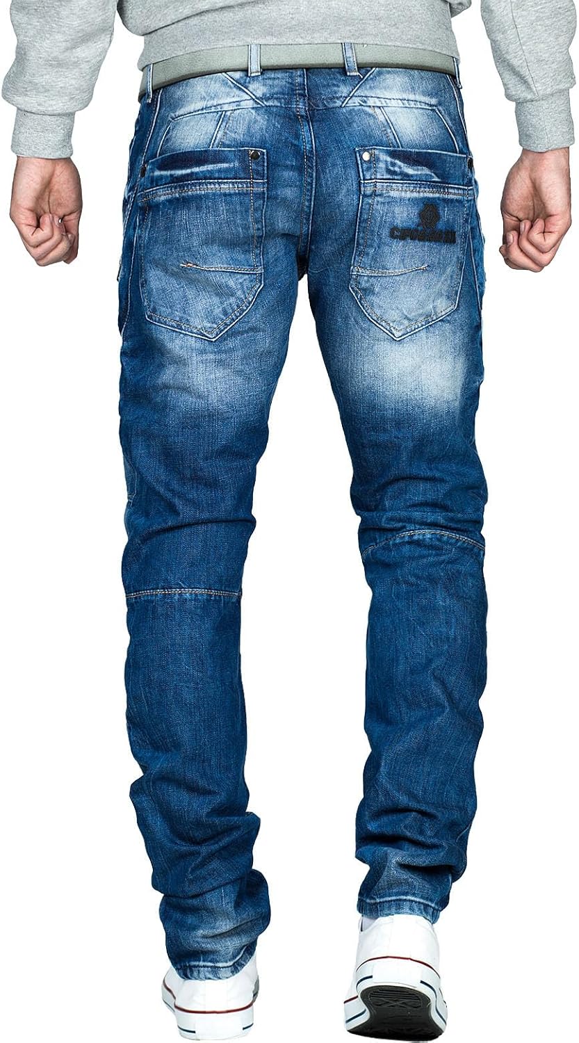 Cipo & Baxx Herren Jeans besondere Designs 33W / 34L Blau - 65, 33W / 34L Blau - 65