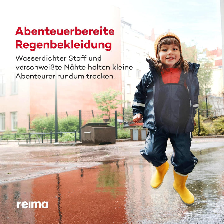 Reima Lampi Regenjacke Kinder Wasserdicht - Reissverschluss vorne Jacken für Jungen, Mädchen, Abnehm