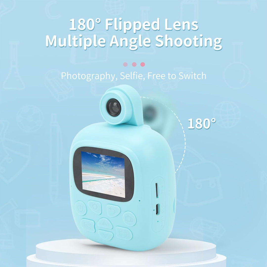 Sofortbildkamera für Kinder, Digitalkamera für Kinder, 1080P 44 MP Videokamera, Tragbarer Thermodruc