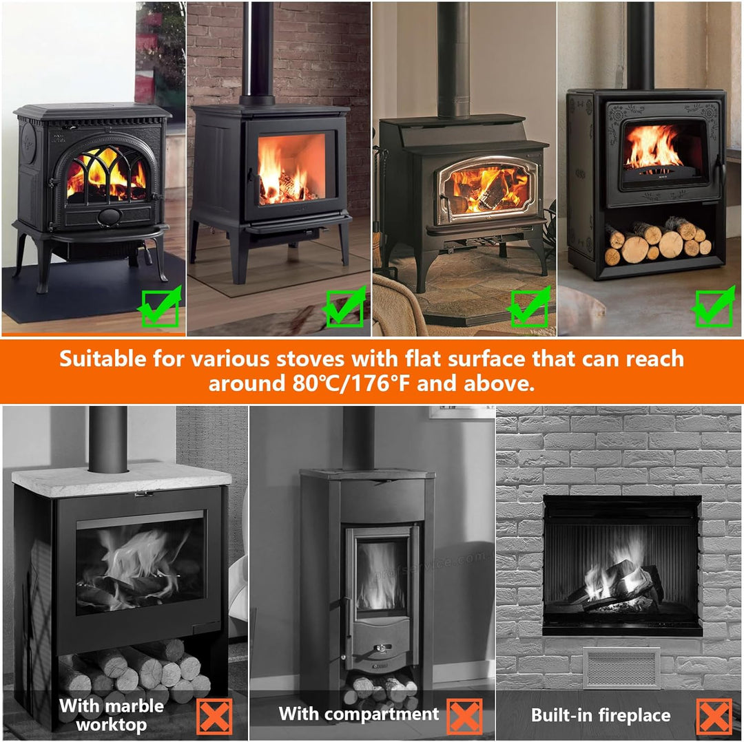 Kaminventilator, 8 Flügel Ofenventilator Ohne Strom, Ventilator für Kaminofen Leiser Betrieb, Holzof