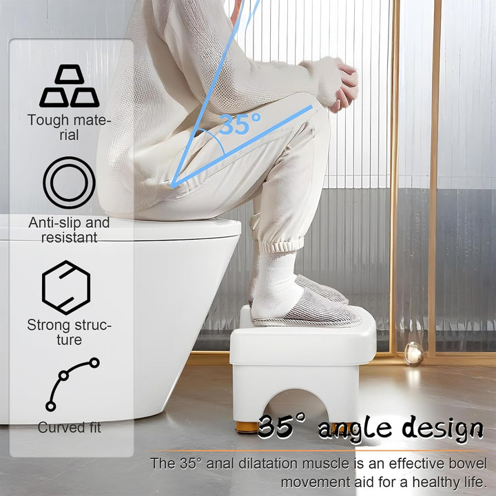 TAIZER Toilettenhocker,Toilettenhocker Erwachsene,Kackhocker,Klohocker,Die Höhe der 4 Stufen kann vo