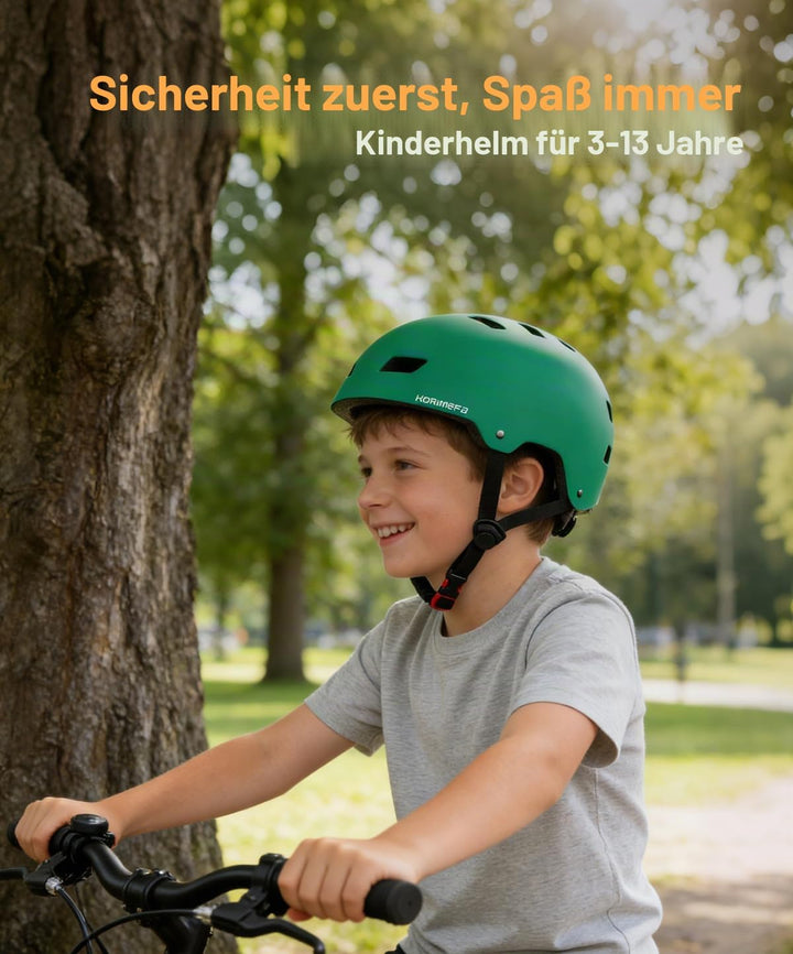 KORIMEFA Kinder Fahrradhelm Kinderhelm Radhelm Sporthelm CE-Zertifizierung für Fahrrad Skateboard Sc