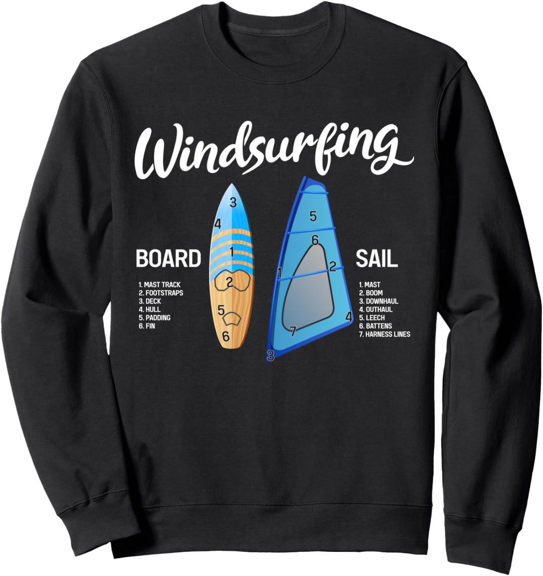 Windsurfen Ausrüstung Zahnrad Vorstand Windsurfer Sailboarde Sweatshirt