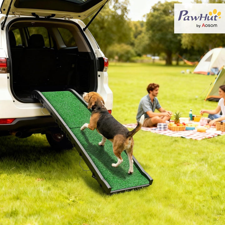 PawHut Hunderampe klappbar Hundetreppe Auto & SUV rutschfest Einstiegshilfe für Kofferraum, 155x38,5