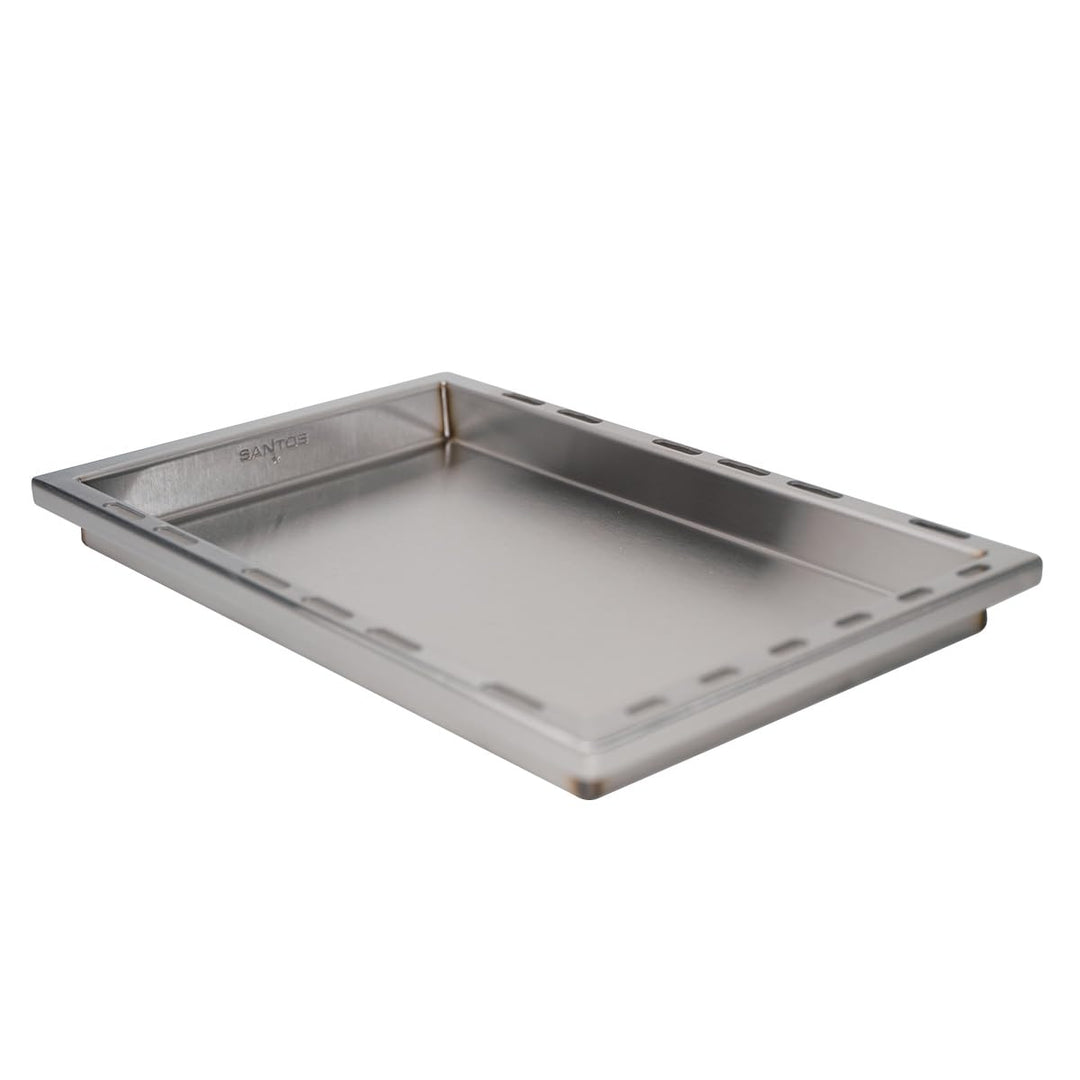 SANTOS einsetzbare Grillpfanne/Einsatzpfanne - Edelstahl Plancha - 28x45,1x4cm - für Napoelon Rogue