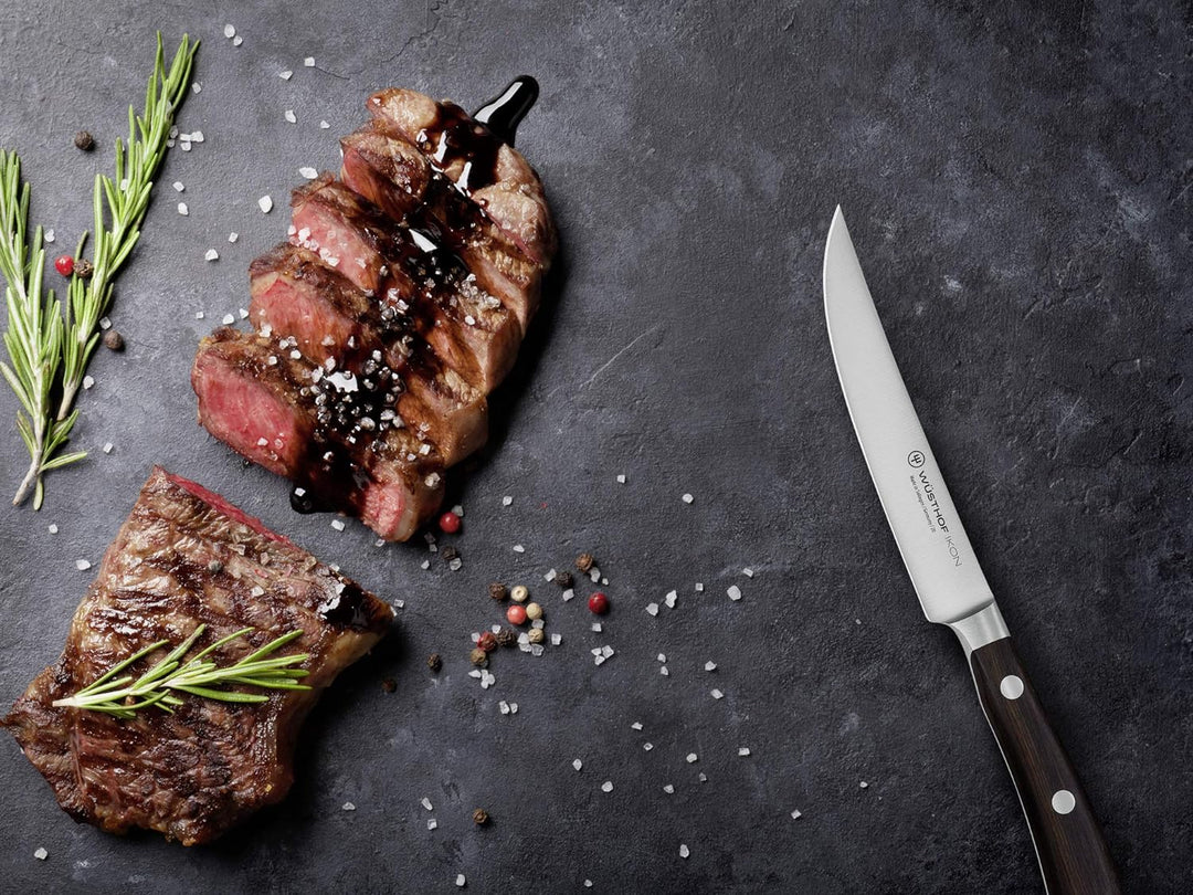 WÜSTHOF Ikon Steakmesser 12 cm, Silber 12 cm Steakmesser