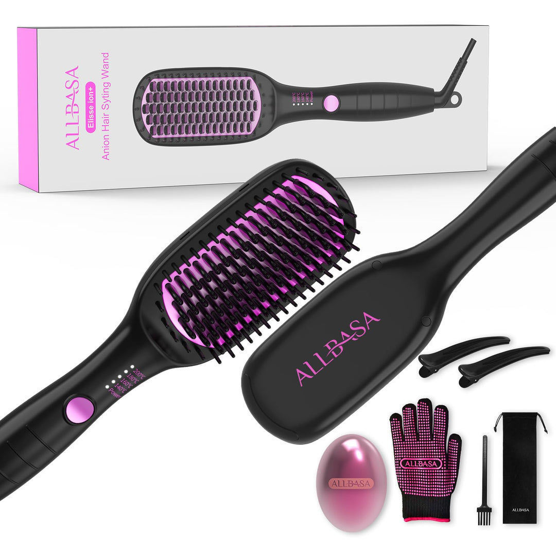 Professionelles Haar-Glätteisen – Glättbürste für Haare, 4 Temperaturen, 140℃–200℃, Aufheizzeit 30 S