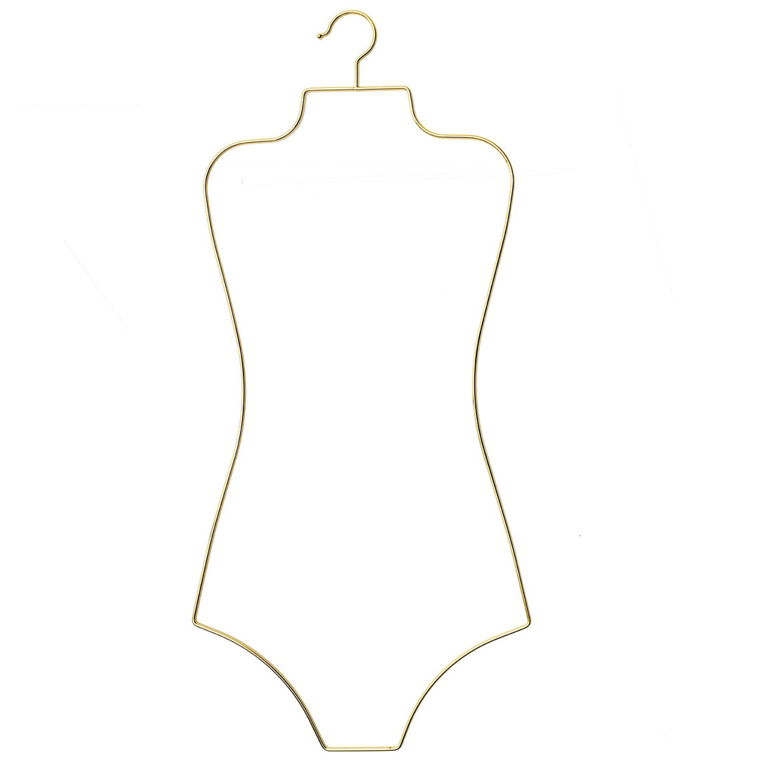Bikini Badeanzug Aufhänger Draht Körperform Display Unterwäsche hänger 10 PCS (Golden), Golden