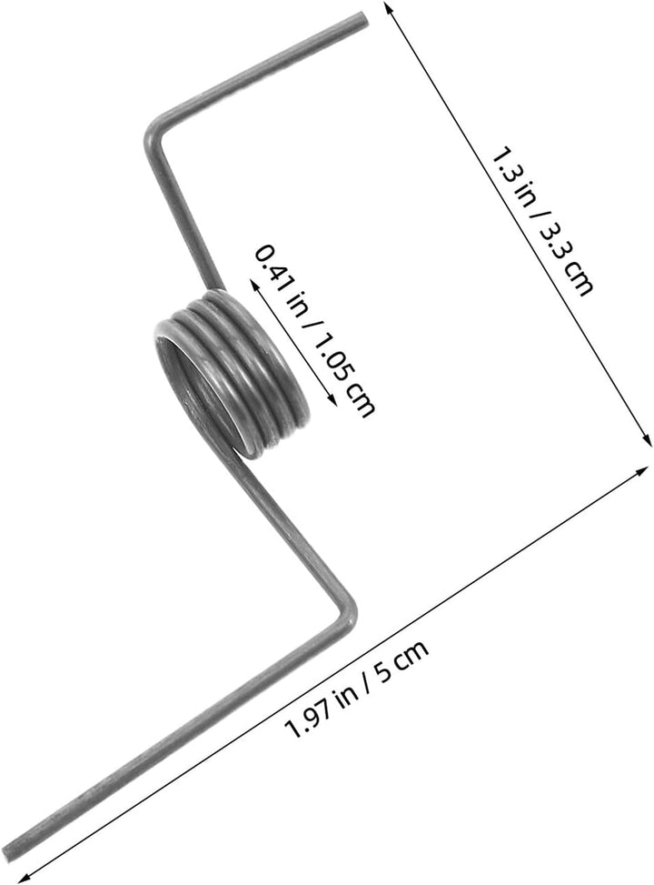 Holibanna Torsionsfeder für Kühlschranktüren 1,2mm Drahtstärke 10,5mm Aussendurchmesser Stahlfeder m