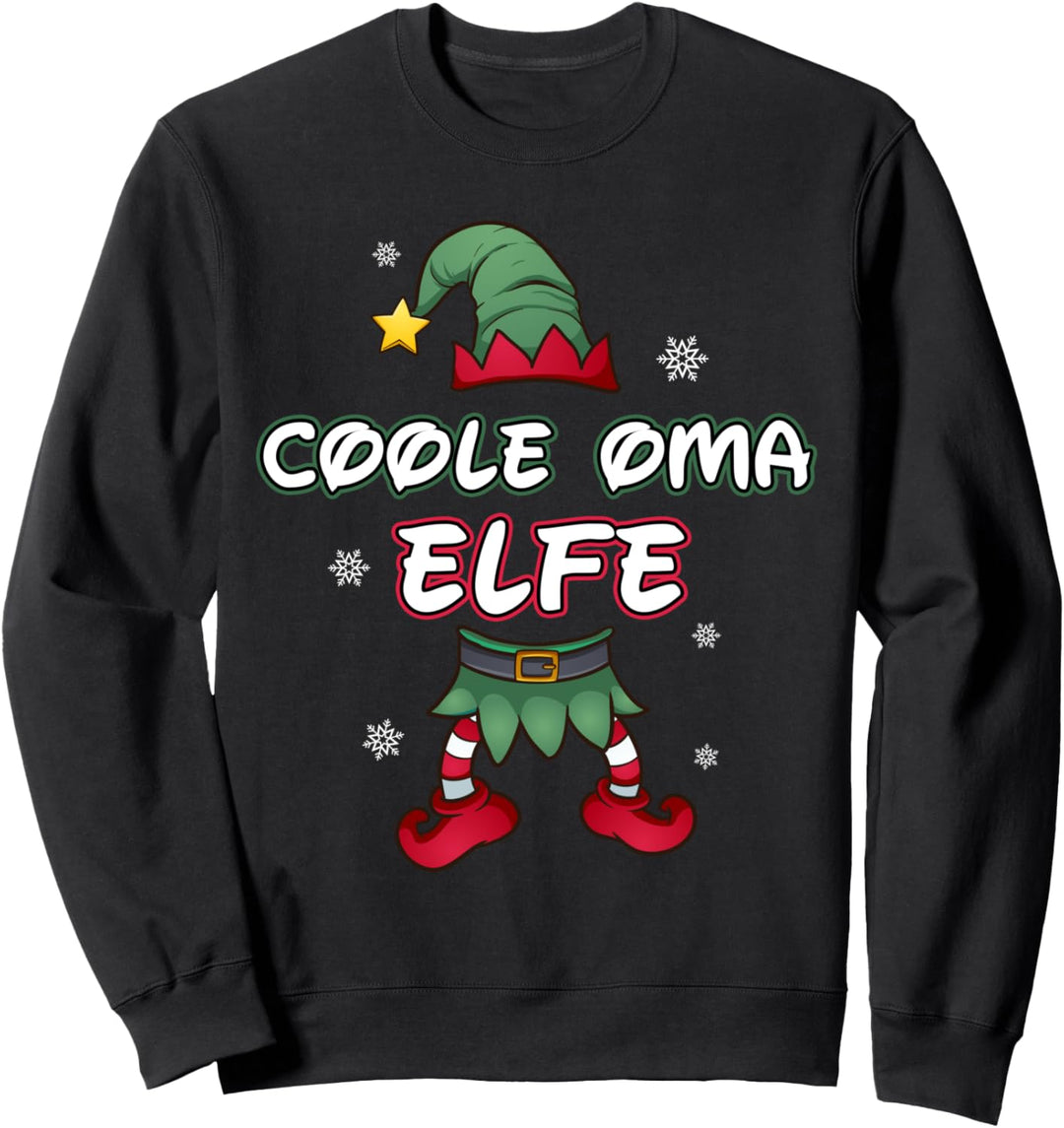 Coole Oma Elfe Weihnachtsoutfit Partnerlook Weihnachten Sweatshirt
