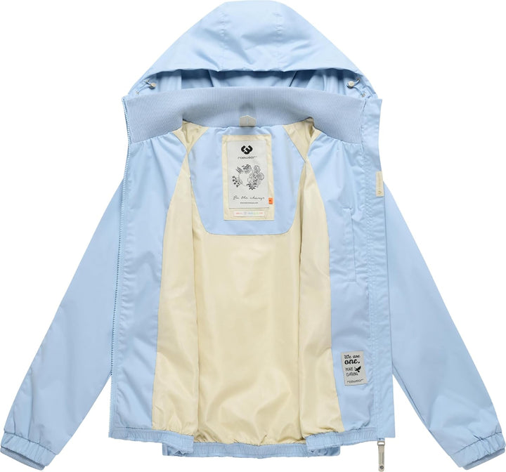 Ragwear Damen wasserdichte Übergangsjacke leichte Jacke kurz mit Kapuze Dizzie Intl XS-6XL XS Arctic