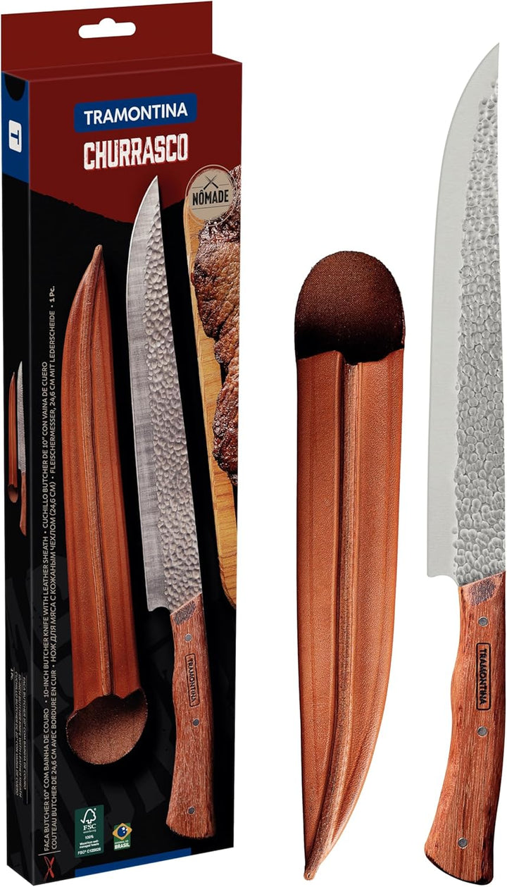 NOMADE Fleischmesser mit Leder-Etui, 25 cm * 25 cm Mit Leder-etui, 25 cm Mit Leder-etui