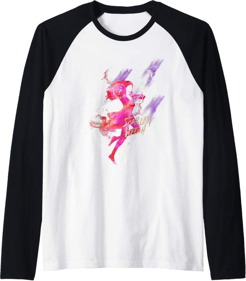 Marvel Scarlet Witch Silhouette Watercolor Poster Raglan