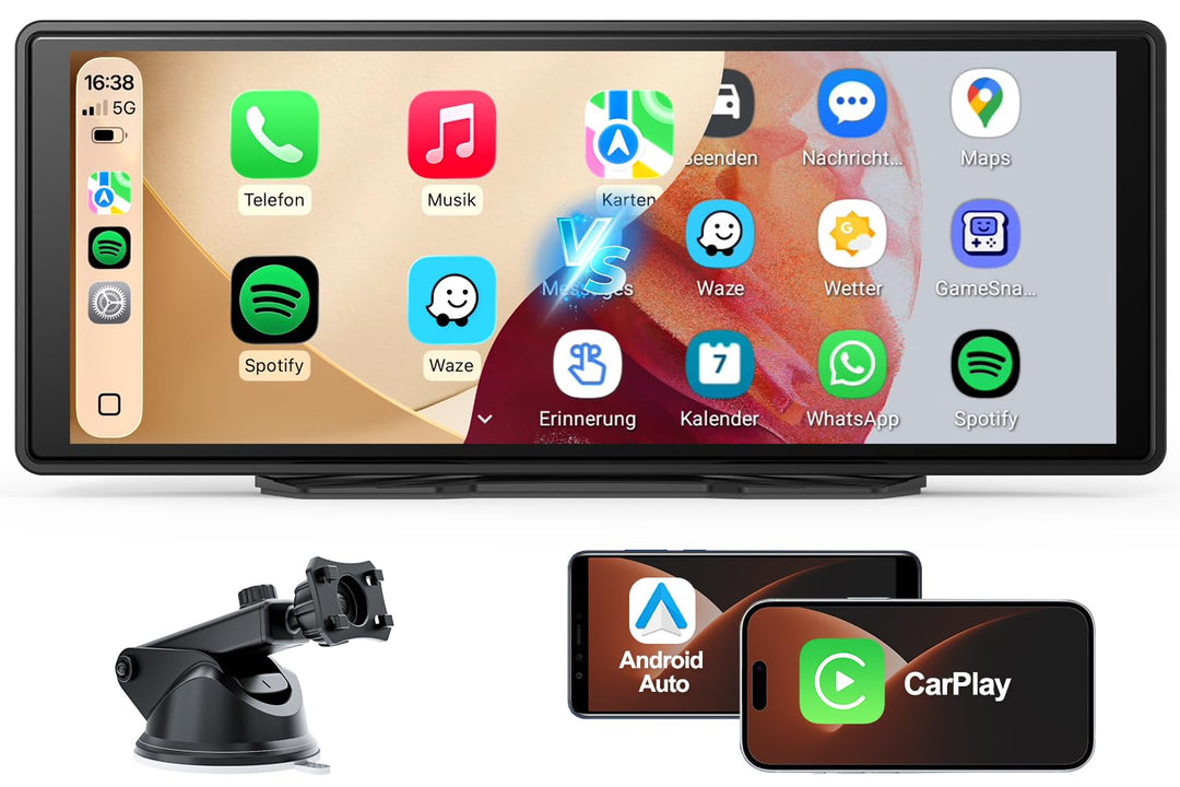CarPlay Bildschirm, Wireless Android Auto Display mit 9,26 Zoll Touchscreen, GPS Navigationsgeräte,