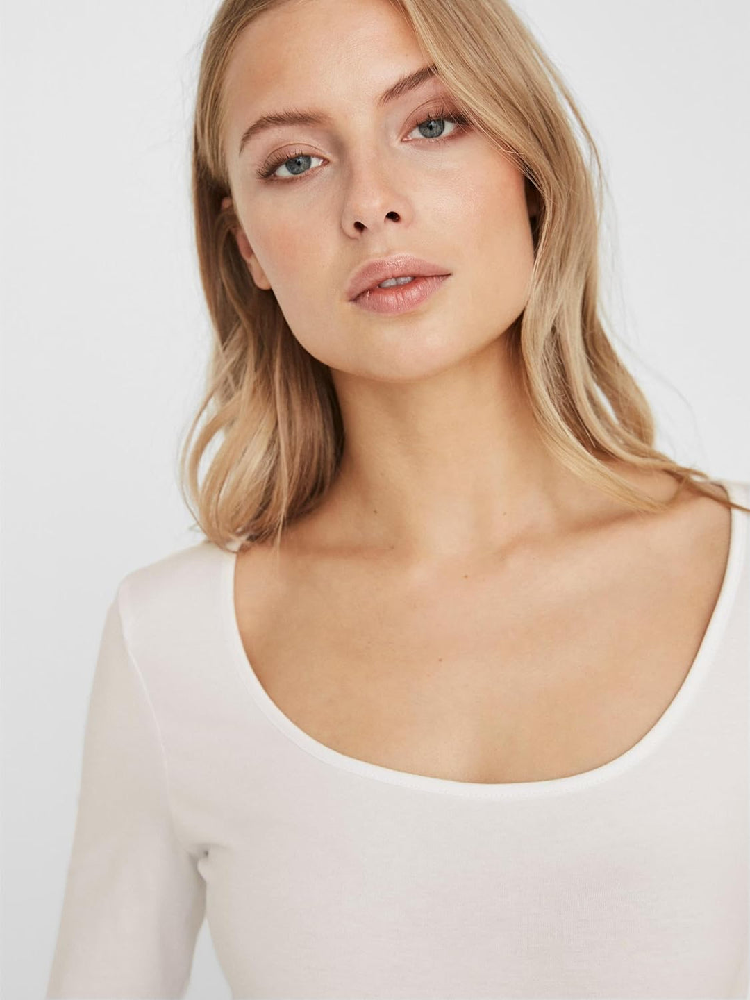 VERO MODA Damen Vmmaxi My Ls Soft Uneck Ga Noos Langarmshirts L 1x Walnut, 1x Rose Brown, 1x Marshma