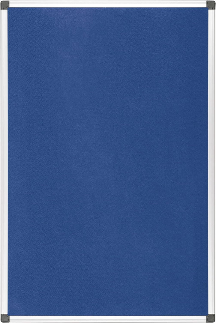 Bi-Office Maya Filztafel, Aluminium Rahmen, 90x60cm, Blau Blau 90 x 60 cm, Blau 90 x 60 cm