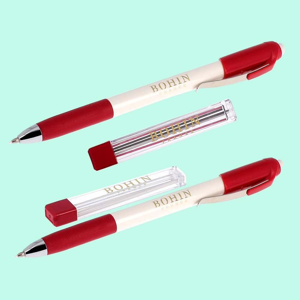 Bohin BO90795 Extra feiner Bleistift 0,9 mm + 6 Verschiedene Minen, 1, One size